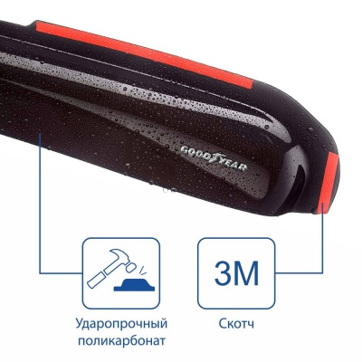 Дефлекторы GY Ford Kuga II 13-19 кроссовер, вст., неломающиеся, 4шт RUS
