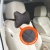 Подушка-косточка Siger на подголовник автомобиля гладкая экокожа ромб (черная)